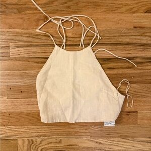 Zara Linen Halter Top